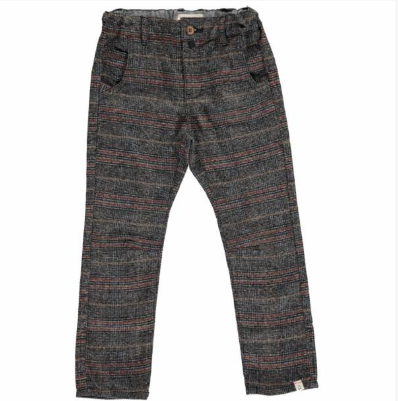 Me & Henry Grey Woven Pants with Suspenders