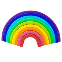 Sugar + Maple 9 piece Silicone Stacking Rainbow