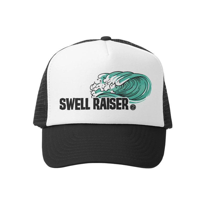 Grom Squad Trucker Hat - Swell Raiser (Black & White)