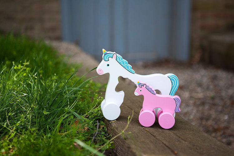 Jack Rabbit Creations Unicorn Mommy & Baby Rolling Toy