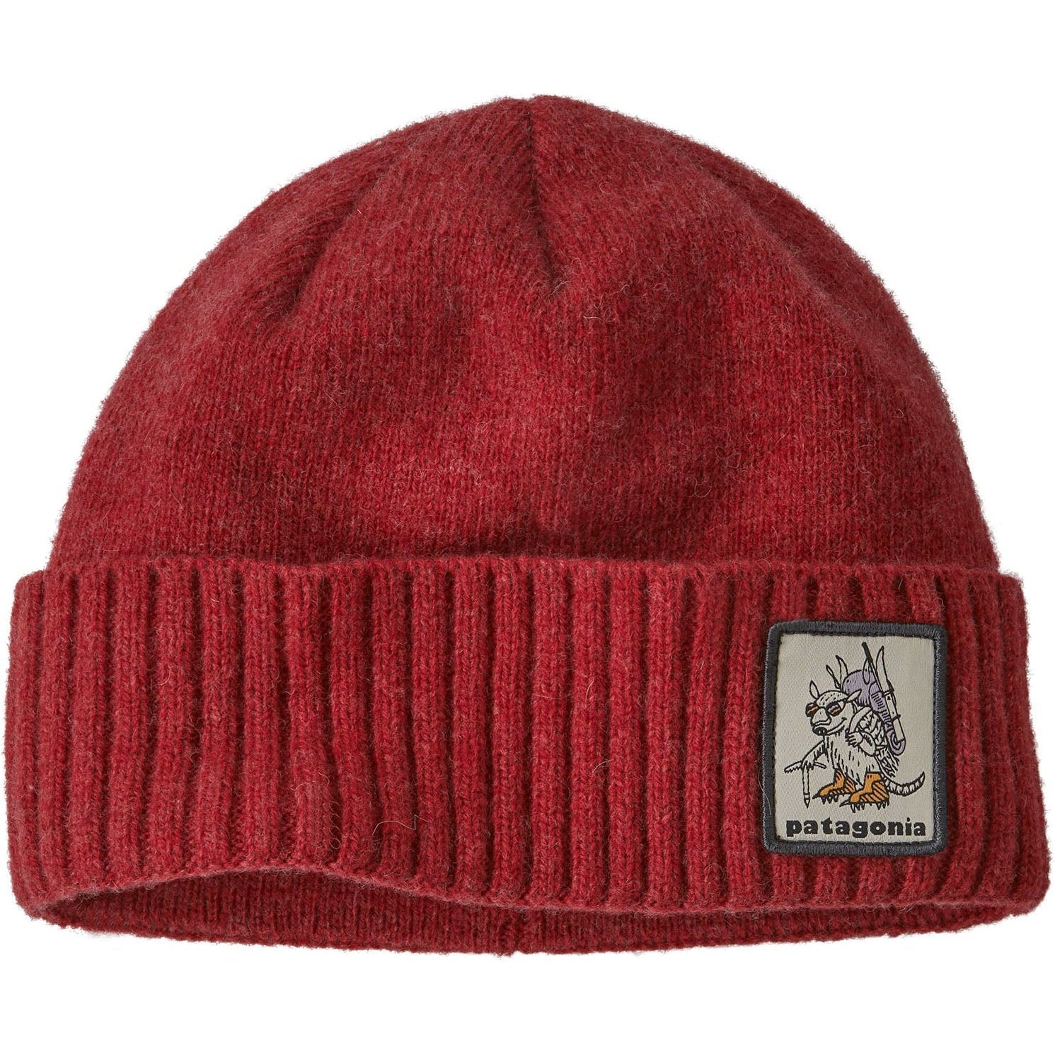 Patagonia Brodeo Beanie Fun Hogs Armadillo Touring Red