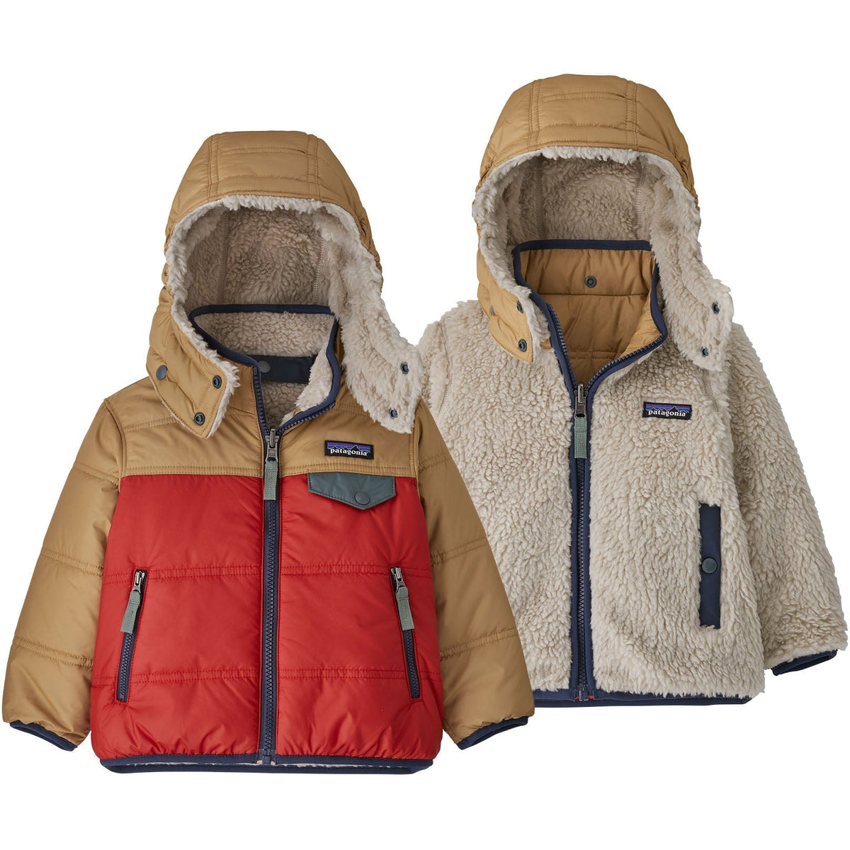 Patagonia Baby Reversible Tribbles Hoody | Touring Red
