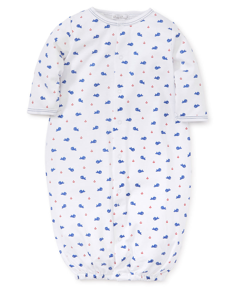 Kissy Kissy Whales Convertible Gown w/Hat