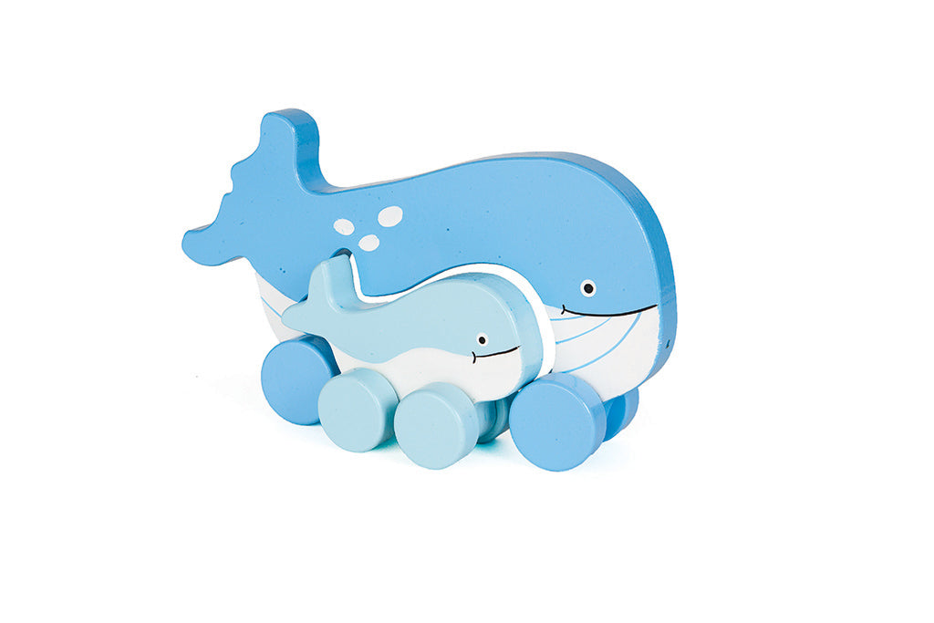 Jack Rabbit Whale Mommy & Me Rolling Push Toy