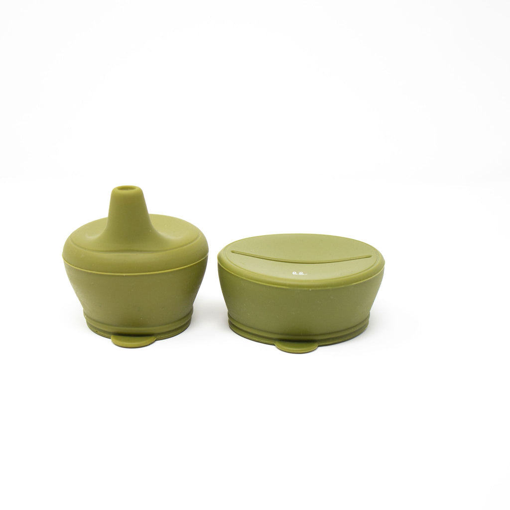 baby bar & Co Silicone Snack & Sippy Lid - Army Green