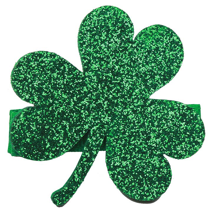 Sparkle Sisters Green Sparkel Shamrock Clip