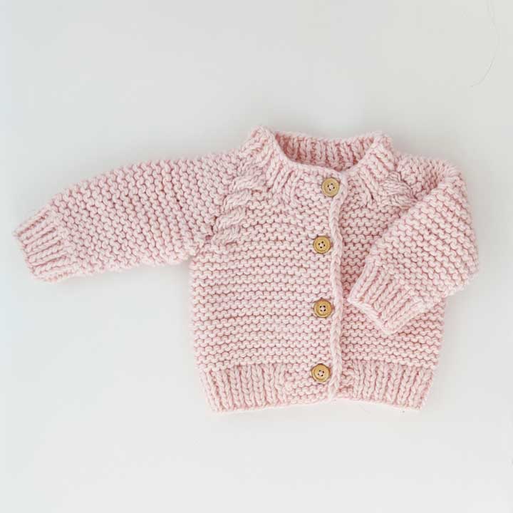 Huggalugs Cardigan Sweater -Blush Pink