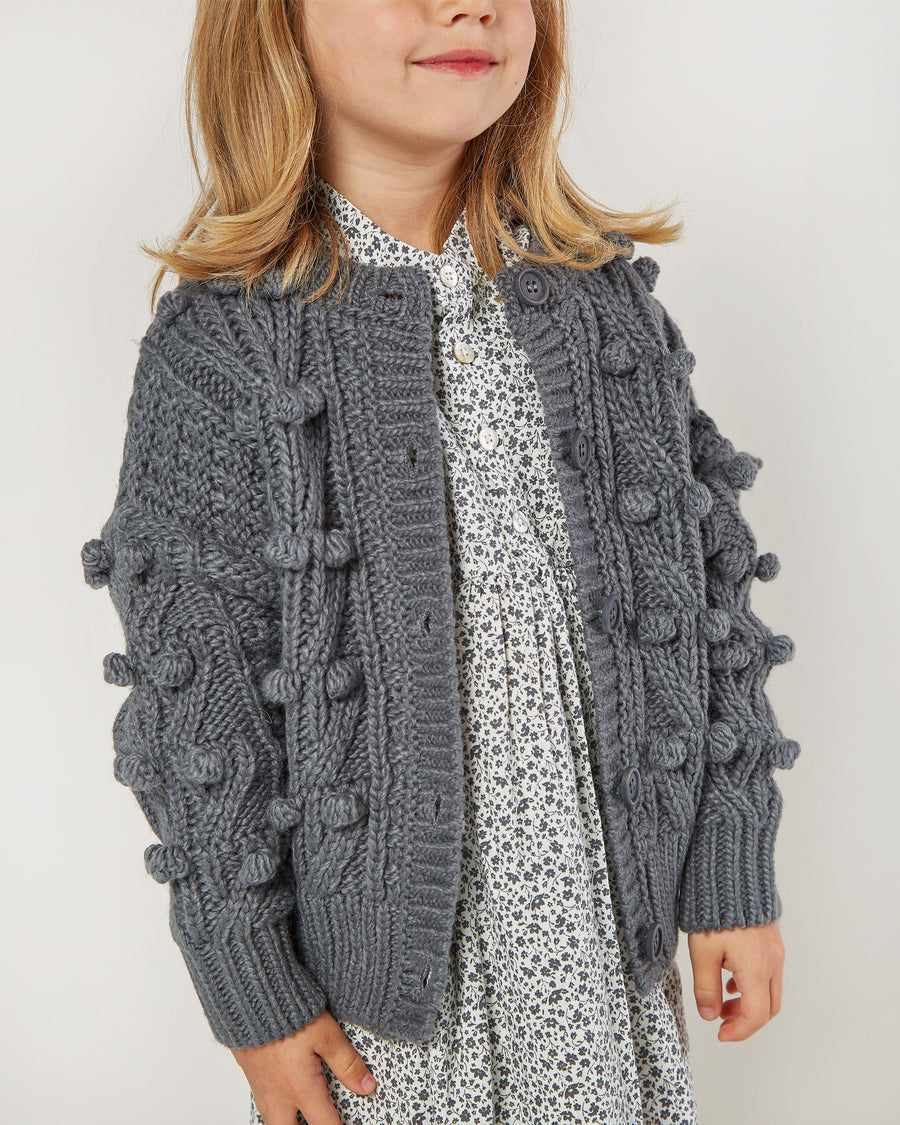 Rylee & Cru Bobble Cardigan - Washed Indigo – Baby Go Round, Inc.