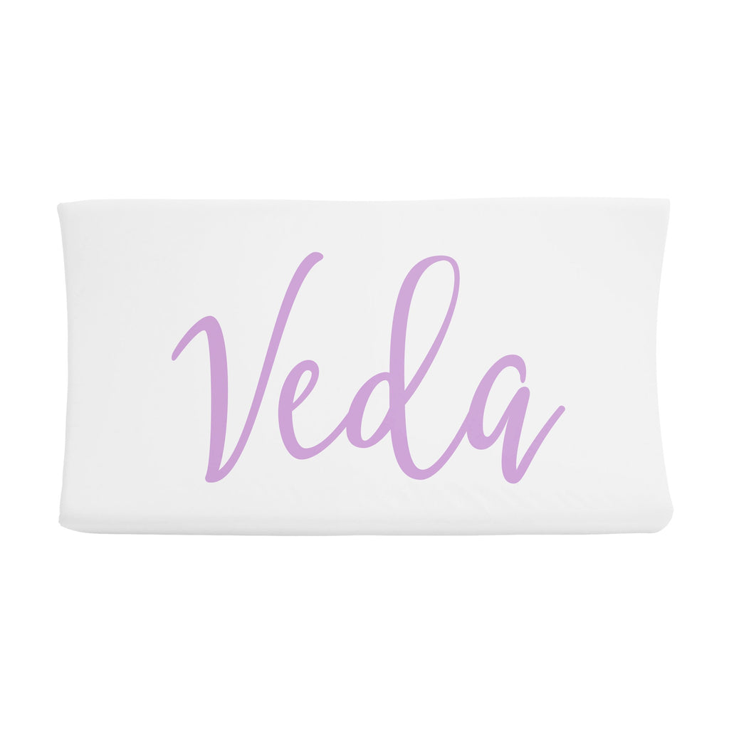 Sugar + Maple Changing Pad Cover - Centered Name