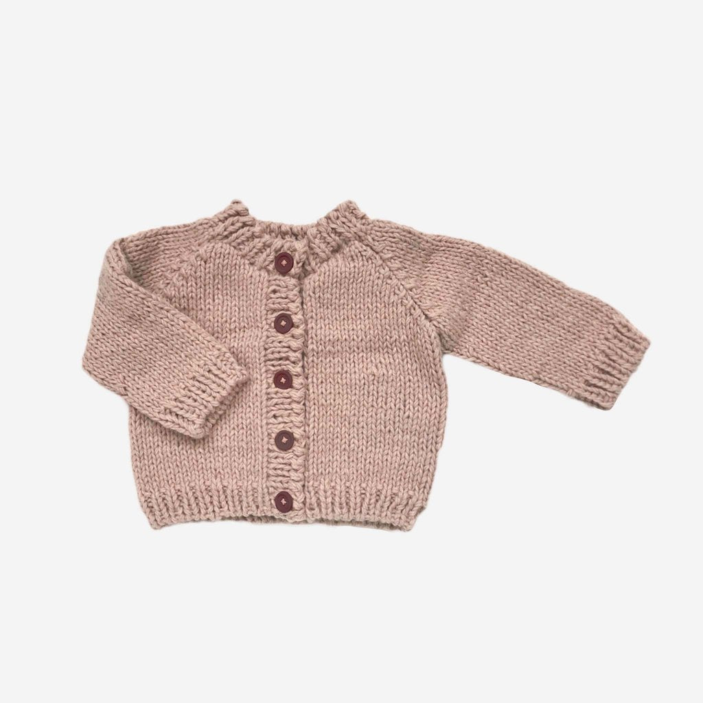 The Blueberry Hill Classic Cardigan- Blush