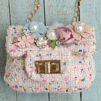 Sparkle Sisters Tweed Flower Purse