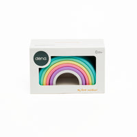 Dena Small Pastel Rainbow Silicone Stacking Toy