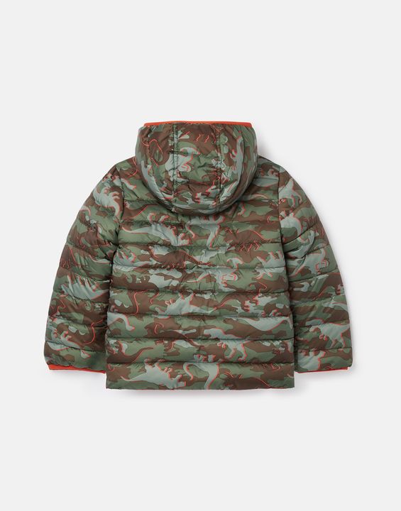 Joules Switch it Null Showerproof Printed Reversible Jacket- Camo Dino