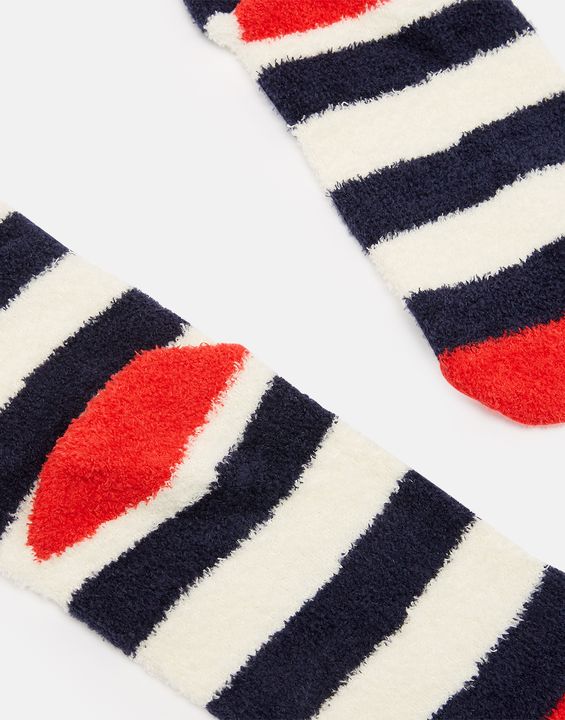 Joules Fluffy Null Socks- Navy Stripe