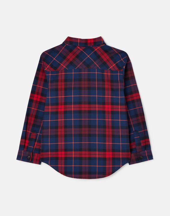 Joules Hamish Null Brushed Check Shirt- Red Check