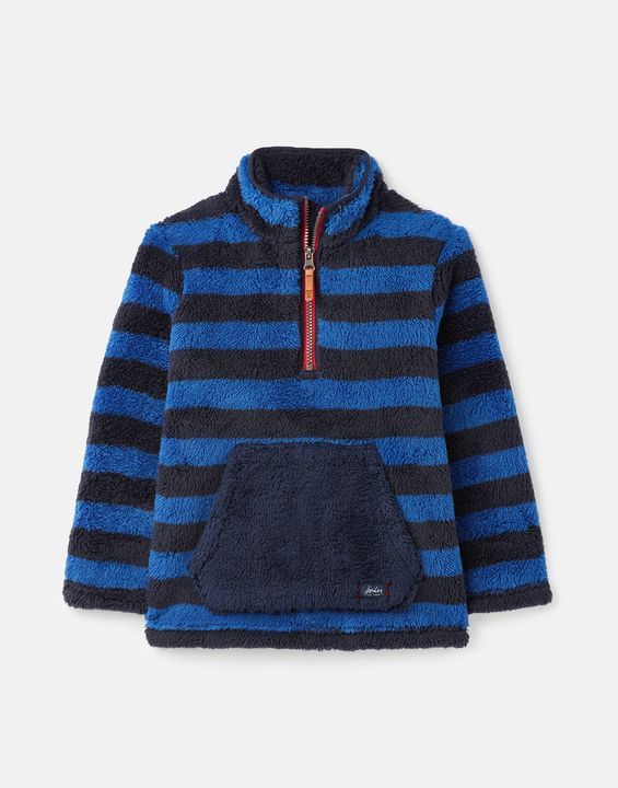 Joules Woozle Overhead Fleece Blue Stripe