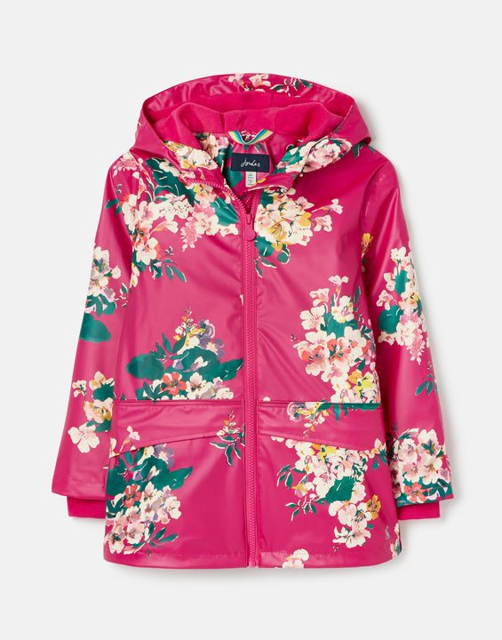 Joules Raindance Null Waterproof Rain Jacket- Pink Floral
