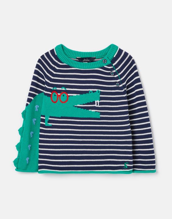Joules Winnie Null Intarsia Sweater- Blue Gem
