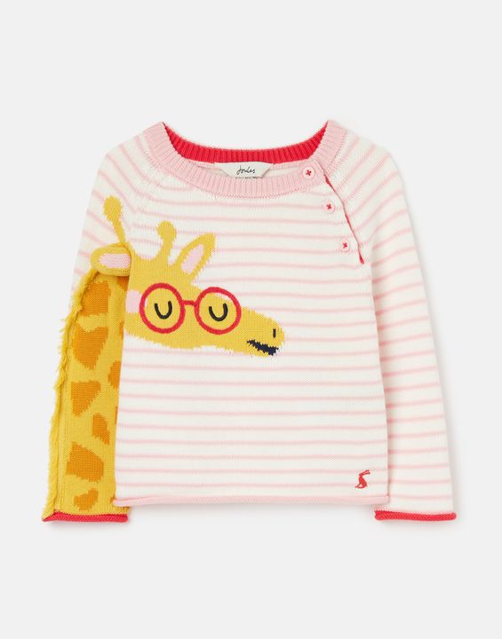 Joules Winnie Null Intarsia Sweater- Giraffe