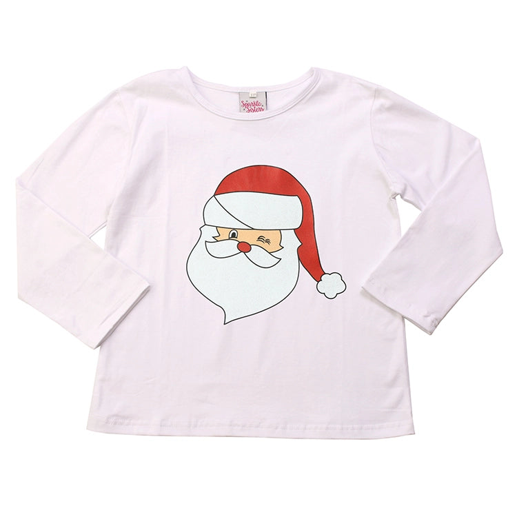 Sparkle Sisters Santa Long Sleeve Tee