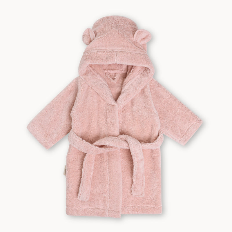Organic Cotton Hooded Cover-Up in Blush