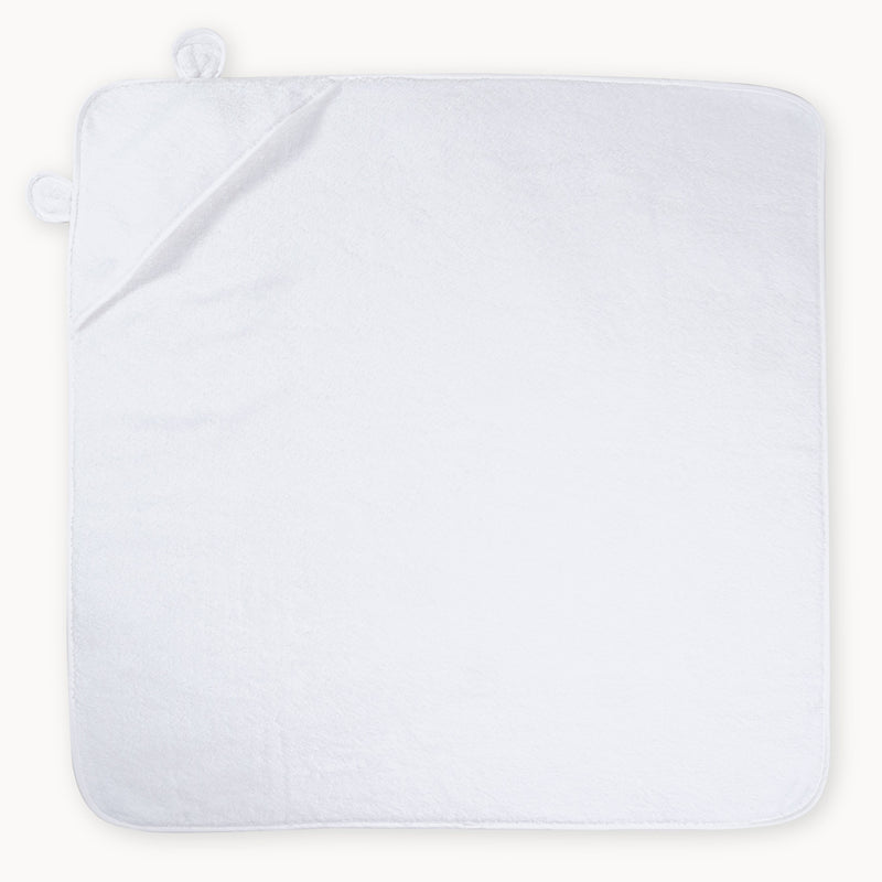 Organic Cotton Hooded Towel for Babies and Toddlers- White