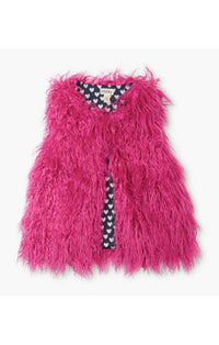 Hatley Pink Faux Fur Vest