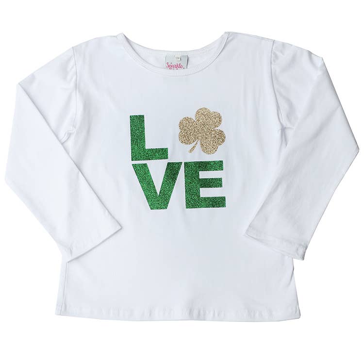 Sparkle Sisters by Couture Clips Shamrock Love long sleeve Tee