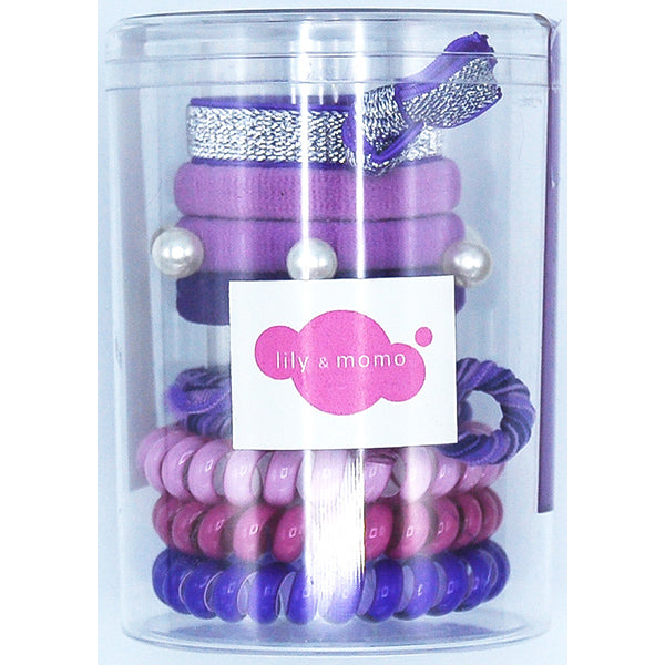 Hair Ties Color Pop Set- Purple
