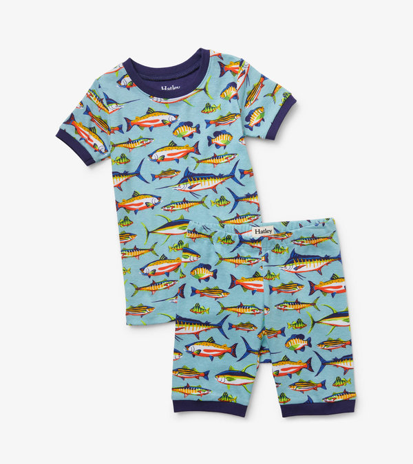 Hatley Lots Of Fish Short Pajama Set
