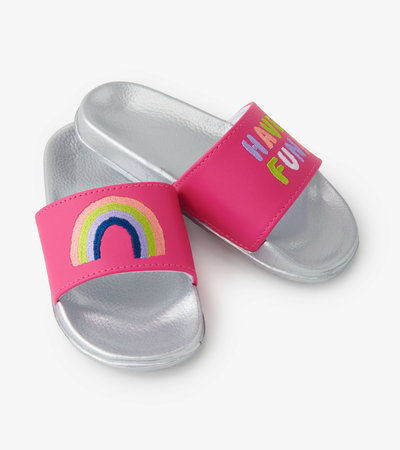 Hatley Have Fun Rainbow Slide On Sandals