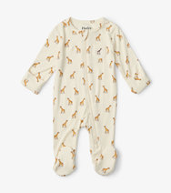 Hatley Little Girraffes Baby Footed Coverall