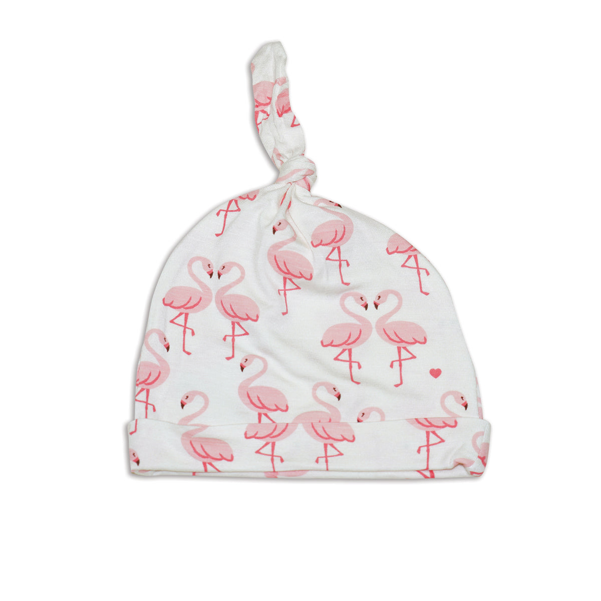 Silkberry Baby Knot Hat - Flamingo Love Print