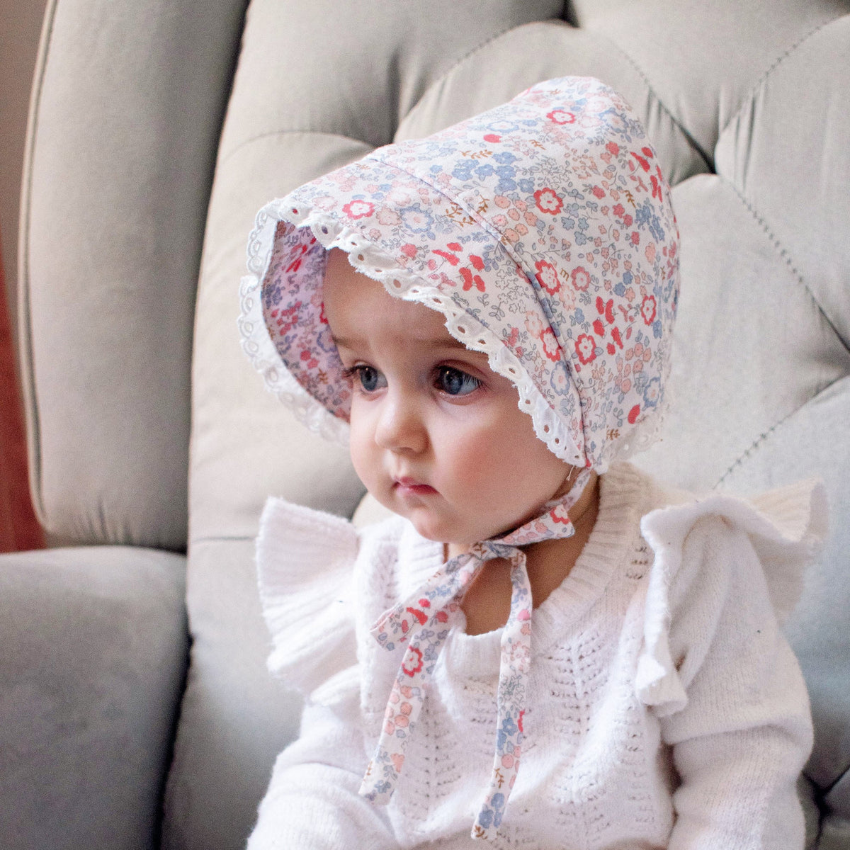 Huggalug Flora Bonnet UPF 25+ for Infants & Toddlers