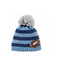 Mud Pie Blue Football Knit Hat