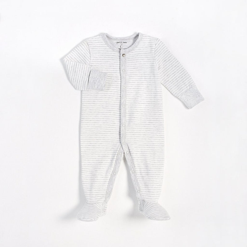 Petit Lem "Essentials"-Striped Sleeper with Organic Cotton