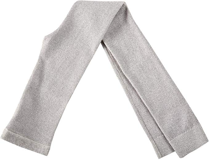 Hatley Silver Shimmer Cable Knit Leggings