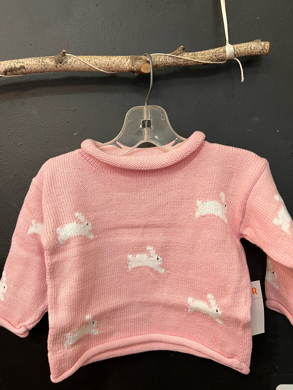 Claver - Light Pink Bunnies Sweater