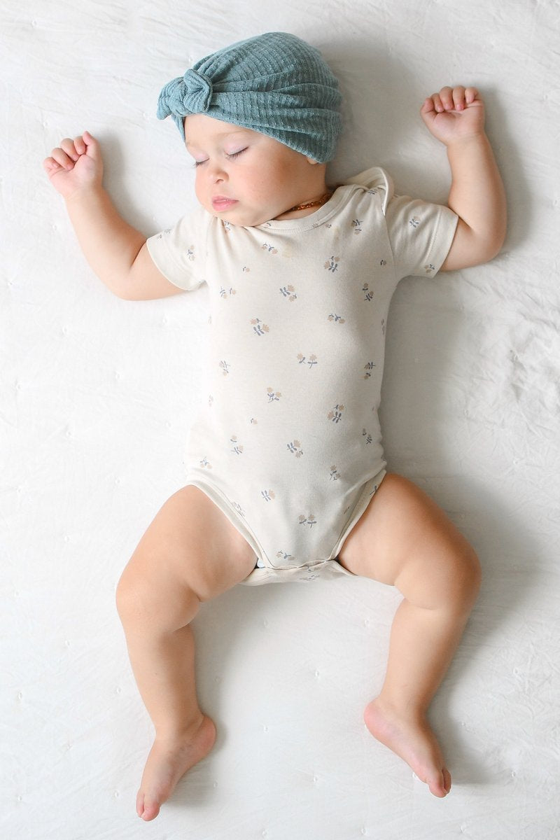 Colored Organics Afton Bodysuit - Natural Nora Floral