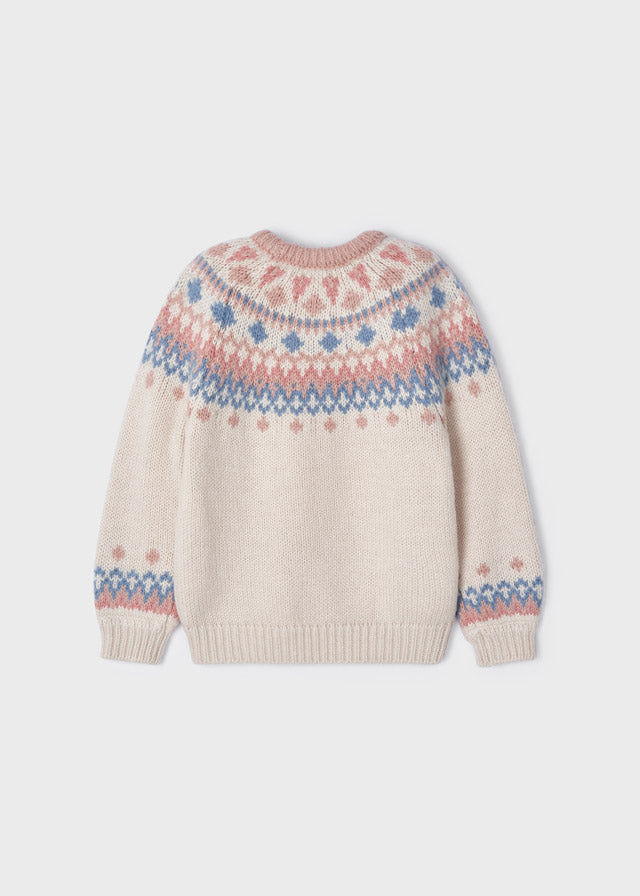 X-girl◆24AW/BICOLOR OVAL LOGO JACQUARD KNIT TOP/ニット・セーター(厚手)/one セール】ANGEL JACQUARD KNIT TOP（ニット/セーター）｜X-girl
