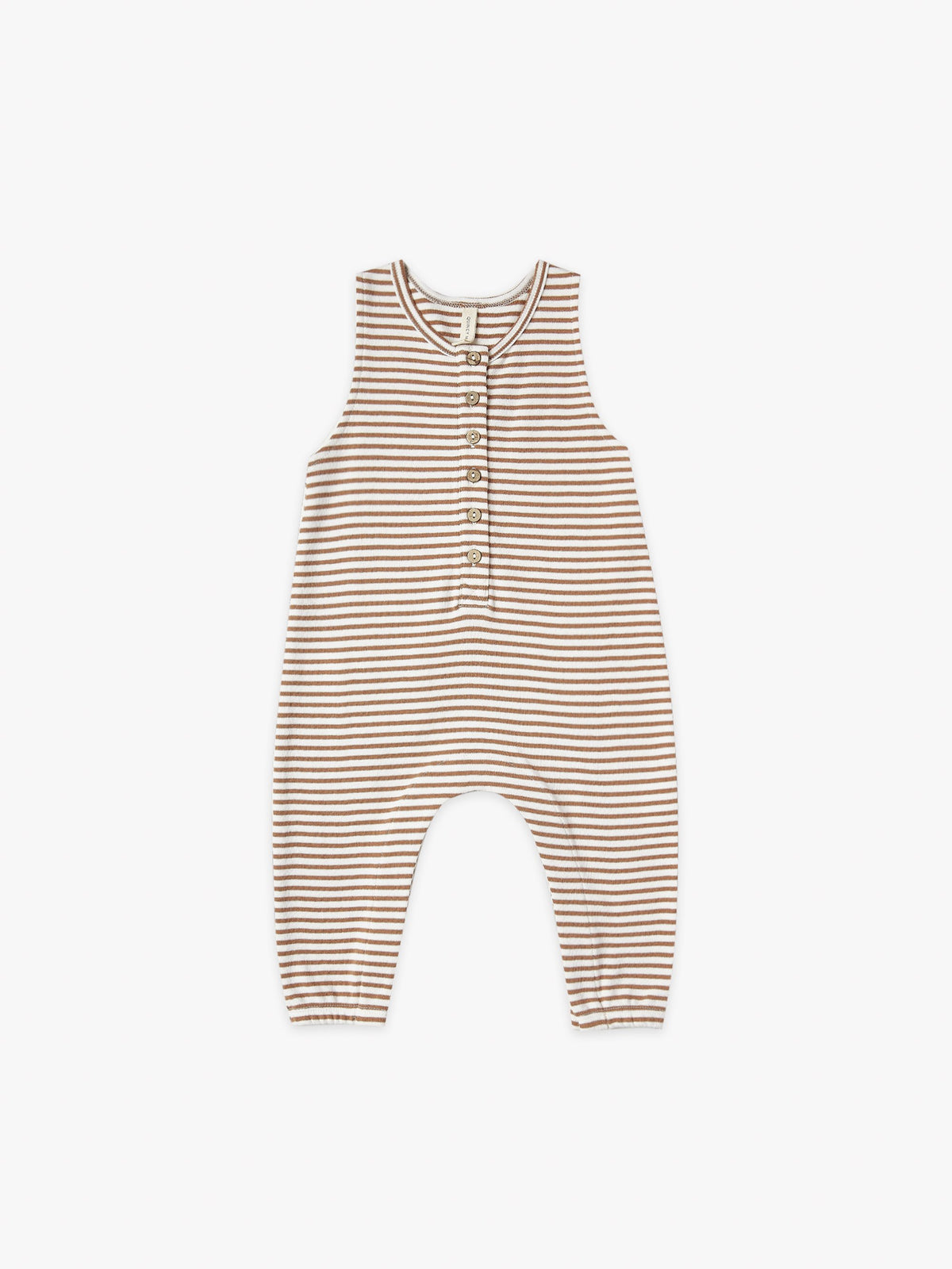 Quincy Mae Sleeveless Jumpsuit - Rust Stripe