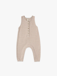 Quincy Mae Sleeveless Jumpsuit - Rust Stripe