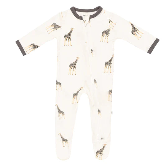 Kyte Baby ZIPPERED FOOTIE IN GIRAFFE