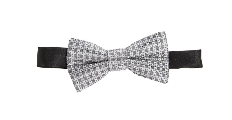 London Bridge - Gray Suspenders & Gray Check Bow Tie Set