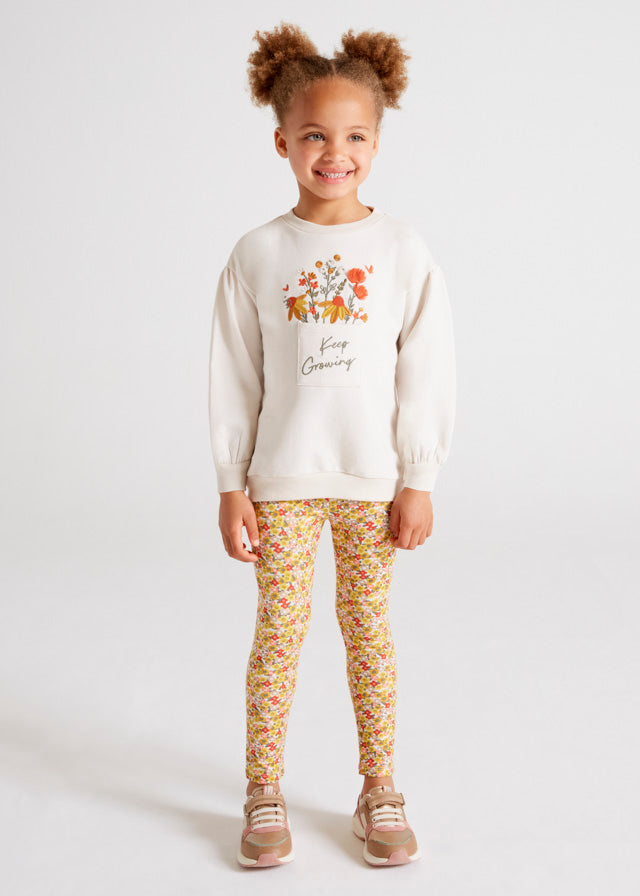Mayoral Girl's Speckled Sweatshirt and Two Pair Leggings Set - Mayoral -  Mayoral Fall Winter 2021/22