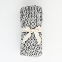 Huggalugs  Natural Garter Stitch Knit Blanket