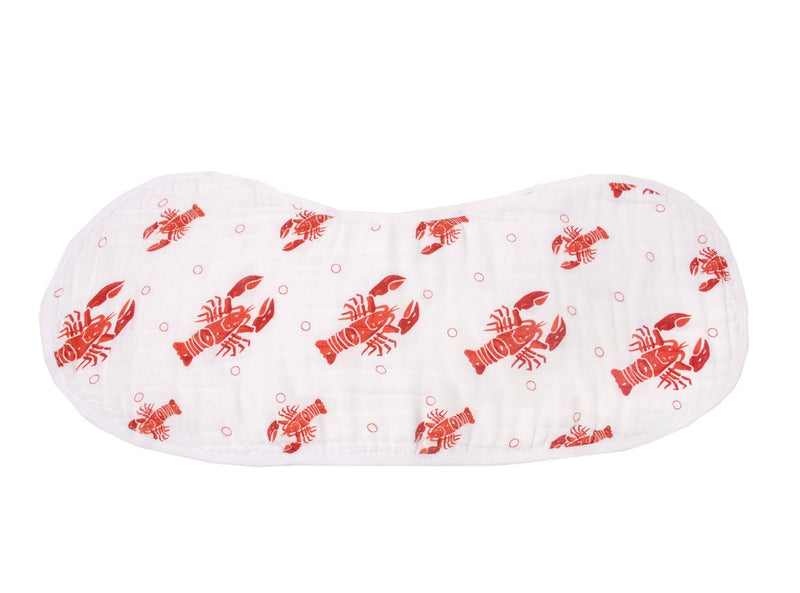 Little Hometown 2 in 1 Burp Cloth and Bib: Heads or Tails, Crawfish Lobster