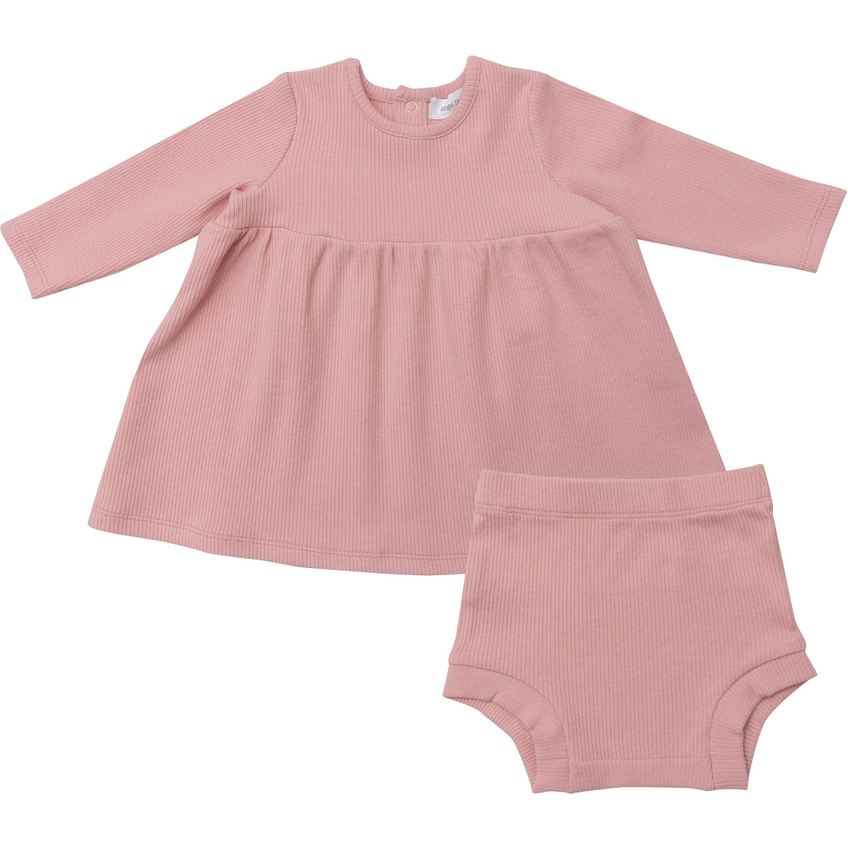 Angel Dear Model Dress and Bloomer | Basic Powder Pink Rib