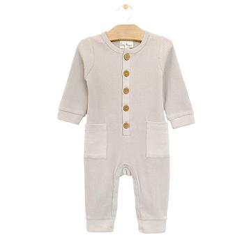 Copy of City Mouse Waffle Pocket Romper - Oyster