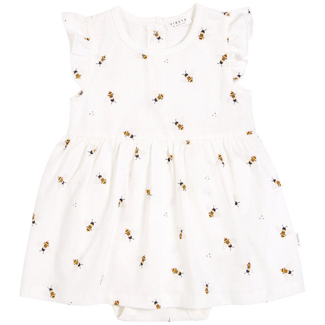 Petit Lem - Onesie Dress, Bees